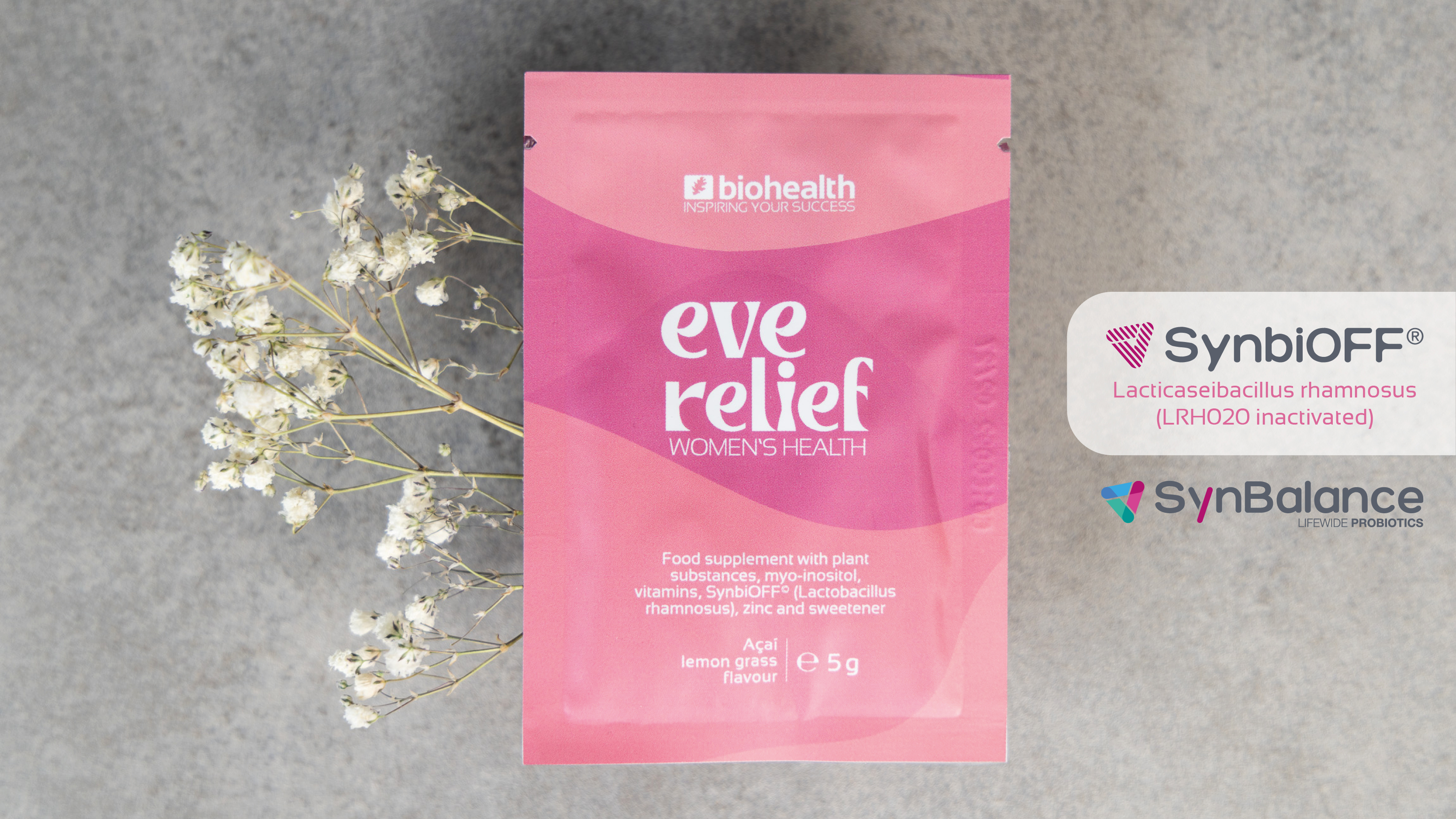 Eve Relief Sachet in Rosatönen mit Schleierkraut