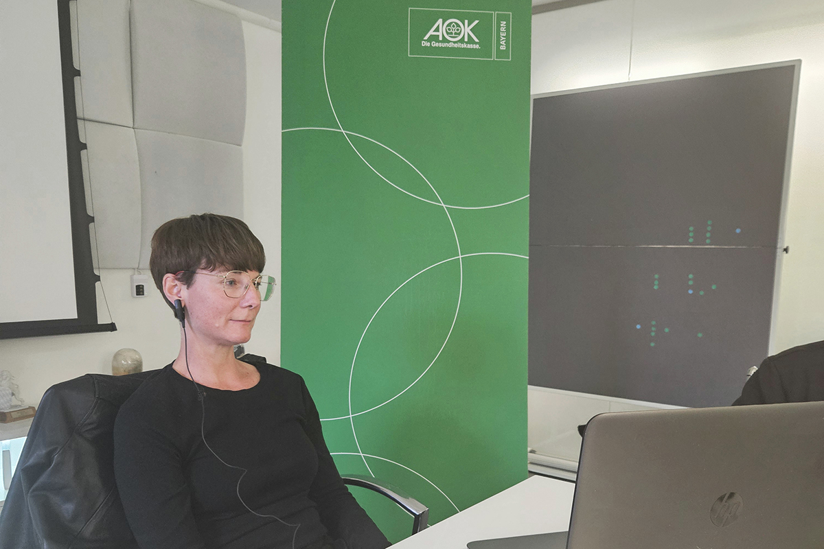 Biohealth Kollegin beim AOK Stresstest
